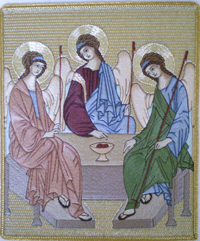 Вышитая икона Св.Троица. автор м.Агния